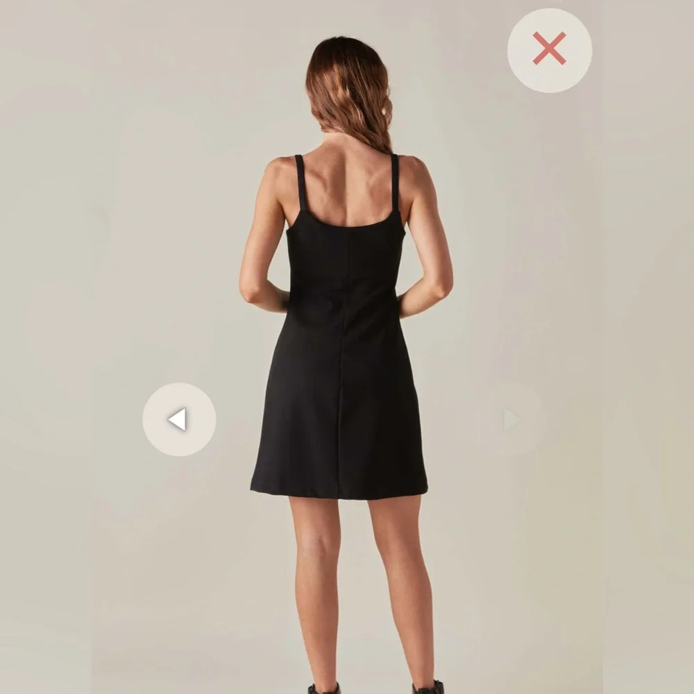 LESET Rio Tank Dress | Black Minimalist Slip Dress | Size M - Picture 2 of 6